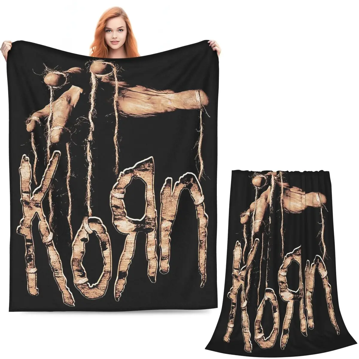 Rock Band Korn Follow The Leader 20Th Anniversary Merch Blankets Soft Warm Flannel Throwt  Plush for BedPicnic Travel Home Couch