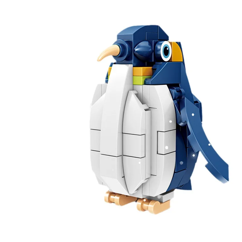 Klocki konstrukcyjne z serii zwierzęca, zabawki edukacyjne dla dzieci, małe prezenty, upominki urodzinowe