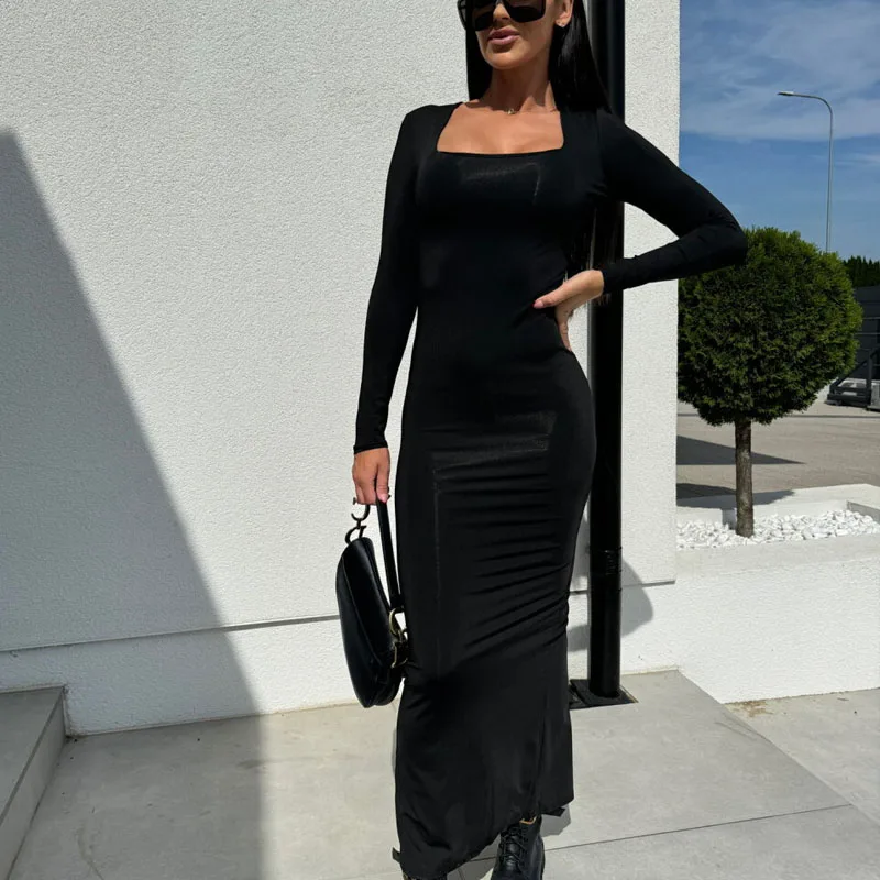 موضة جديدة مثير ليوبارد فستان مطبوع المرأة كم طويل قطع فستان الحفلات المرأة فساتين السهرة الطويلة نادي رداء