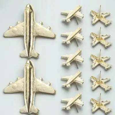12 épingles décoratives en métal en forme d'avion pour carte du monde, tableau d'affichage, tableau en liège, bureau, géographie, artisanat, voyage, photos