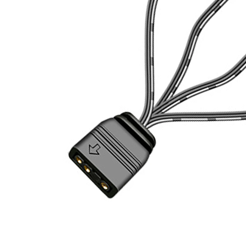 COl'hyMOON-Câble de ventilateur de refroidissement d'ordinateur HUB, ligne d'extension pour carte mère, 5V, 3 broches