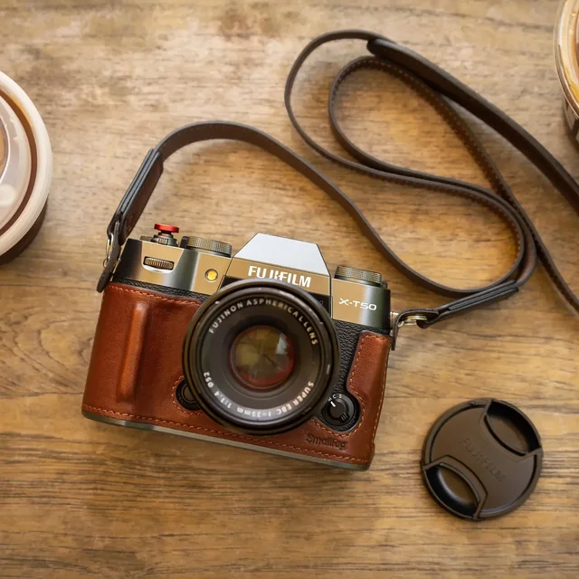 Skórzane etui SmallRig z paskiem na ramię PU skórzane etui ochronne na aparat do FUJIFILM X-T50 XT50