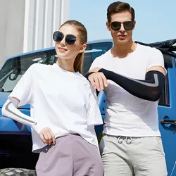 Summer Anti-Sunburn Sleeve Ice Silk Arm Cover UV Blocking Sleeve Cool Muff Men Women Driving Cycling Sunshade Arm Sleeve
