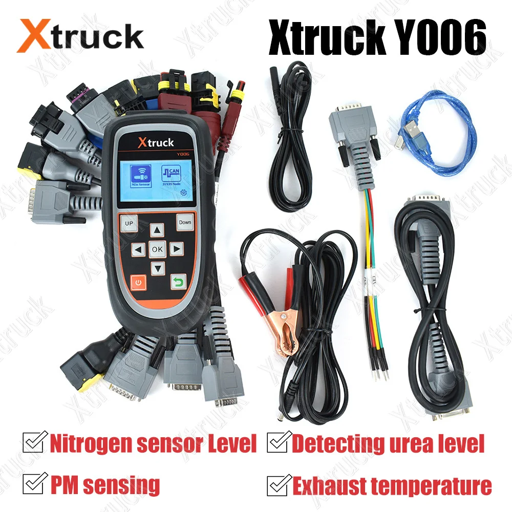 

Xtruck Y006 Exhaust Temperature NOx Oxygen Sensor Detection for CAN Node Automatic Searching New upgrade Y005 Diagnostic Tool