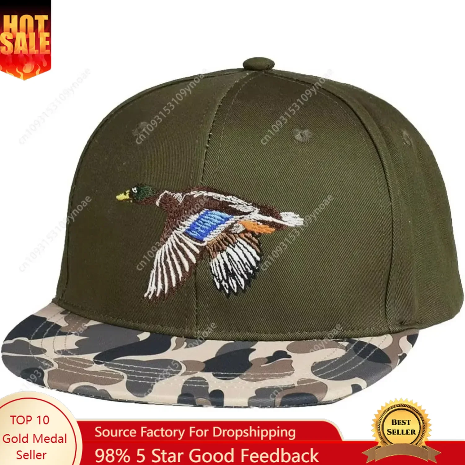 

Animal Embroidery Performance Outdoorsman Truck Hat Flat Brim Unique Baseball Cap Cotton Man Women Outdoor Activies Dad Hats