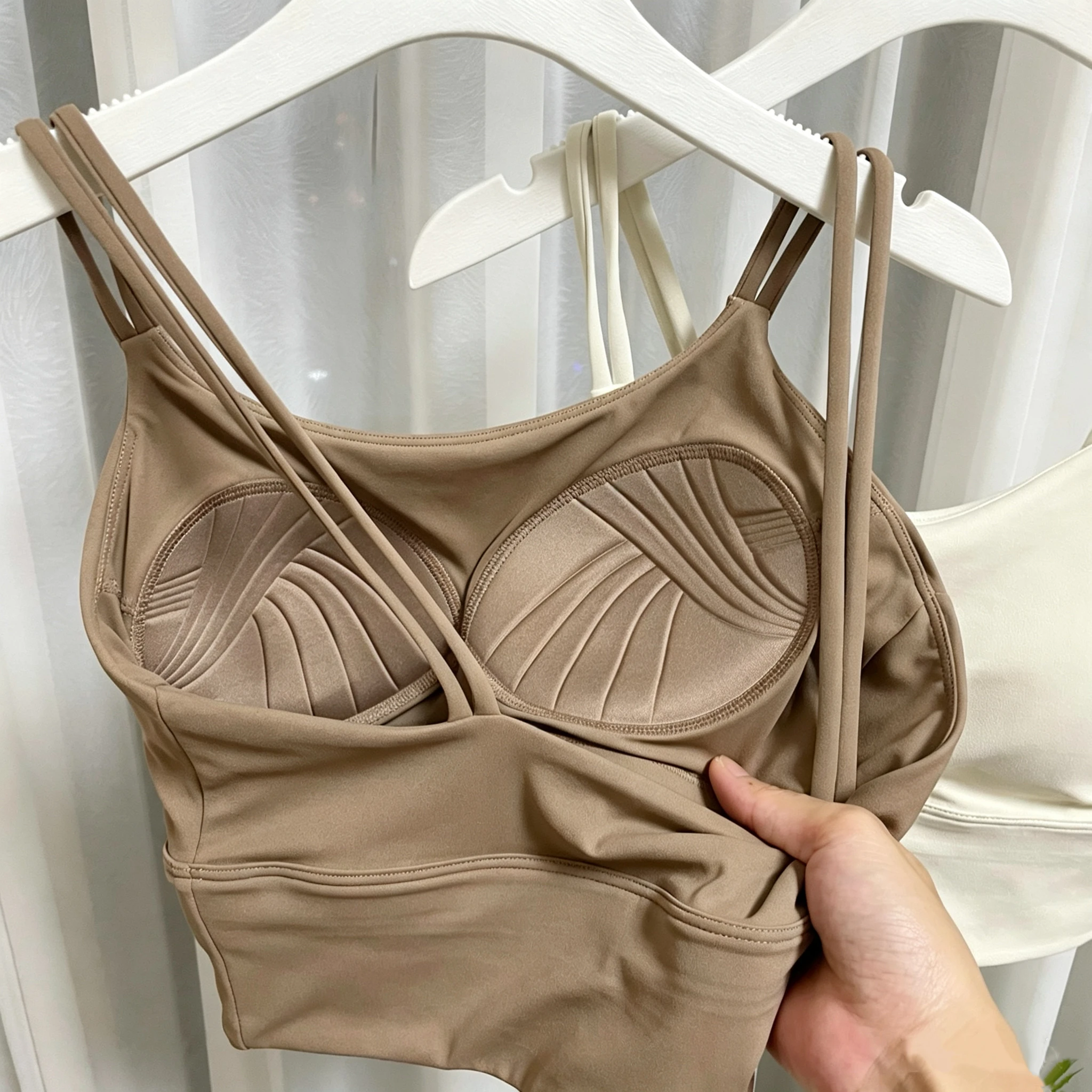 Shockproof High-Intensity Exercise Fitness Bra All-In-One Cup Running Gathered Yoga Beauty Back Breathable Sports Bra for Women