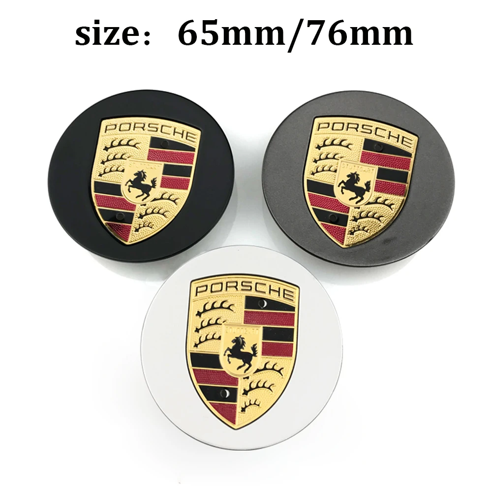 4PCS 76mm Car Wheel Hub Center Cap Cover Modified Wheel Rim Cap For Porsche Boxster Cayman Cayenne 911 Macan Panamera 