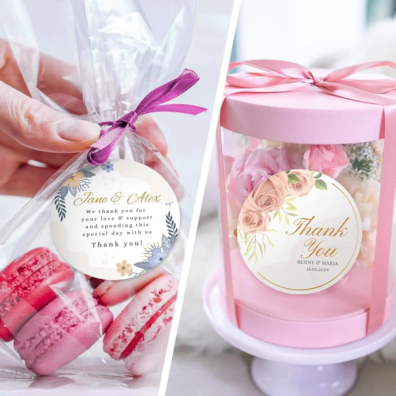 ملصقات مخصصة PVC مقاوم للماء يموت قطع الفينيل شعار تسميات ملصق شخصي مستدير لأجهزة الكمبيوتر المحمول عيد ميلاد حفل زفاف الأعمال #6