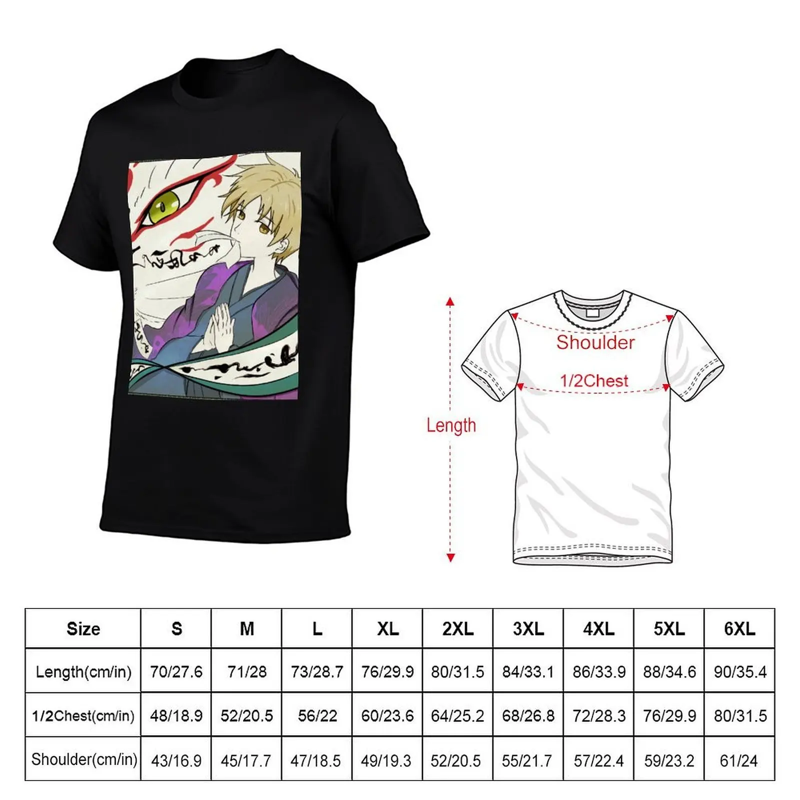 Natsume Yuujincho T-Shirt, Summer Casual Cotton Tee, Oversized Streetwear Tops, Vintage Graphic Print, Loose Fit Short Sleeve