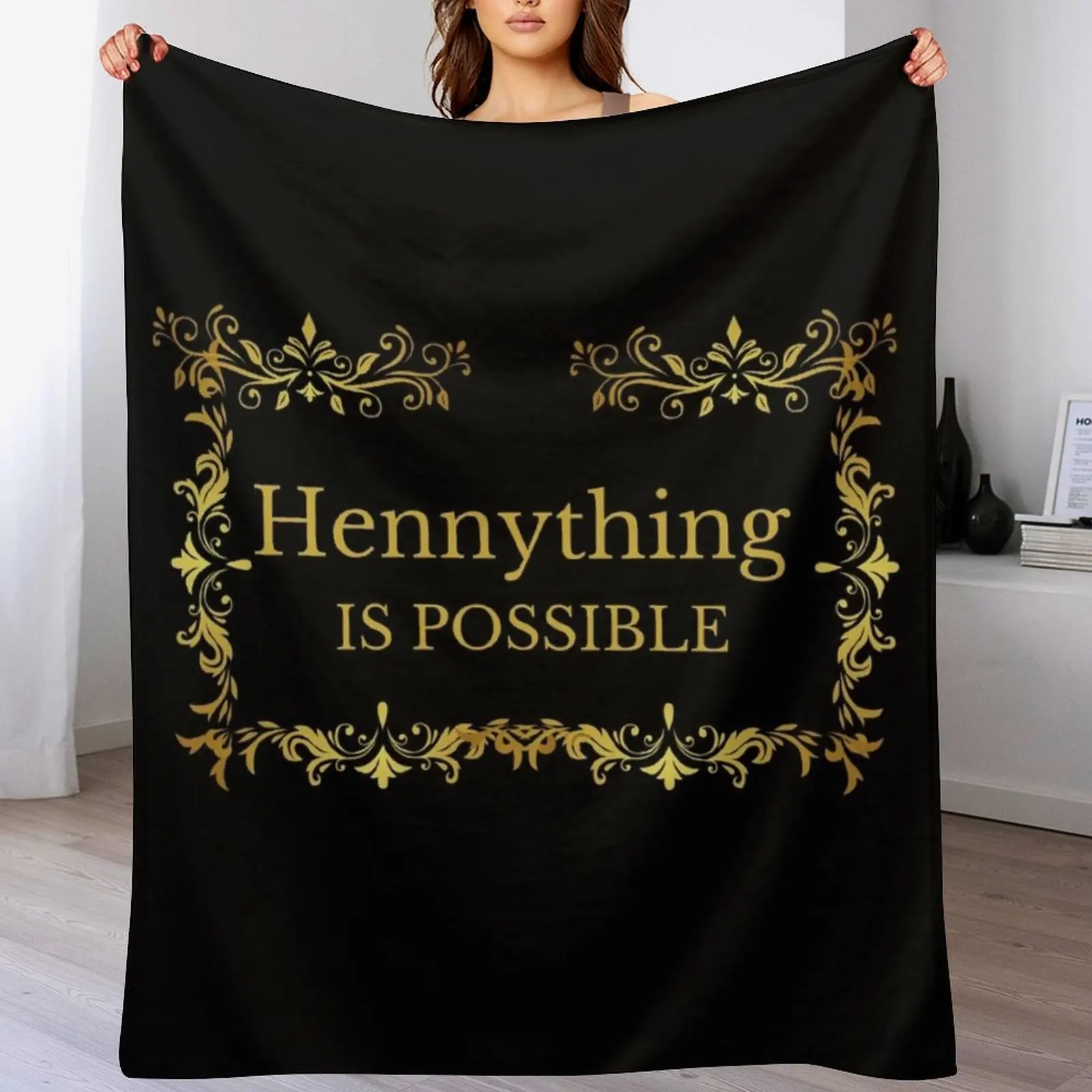 

HennyThing is Possible Gold edition Throw Blanket Summer Cool Breathable Blanket for Sleeping