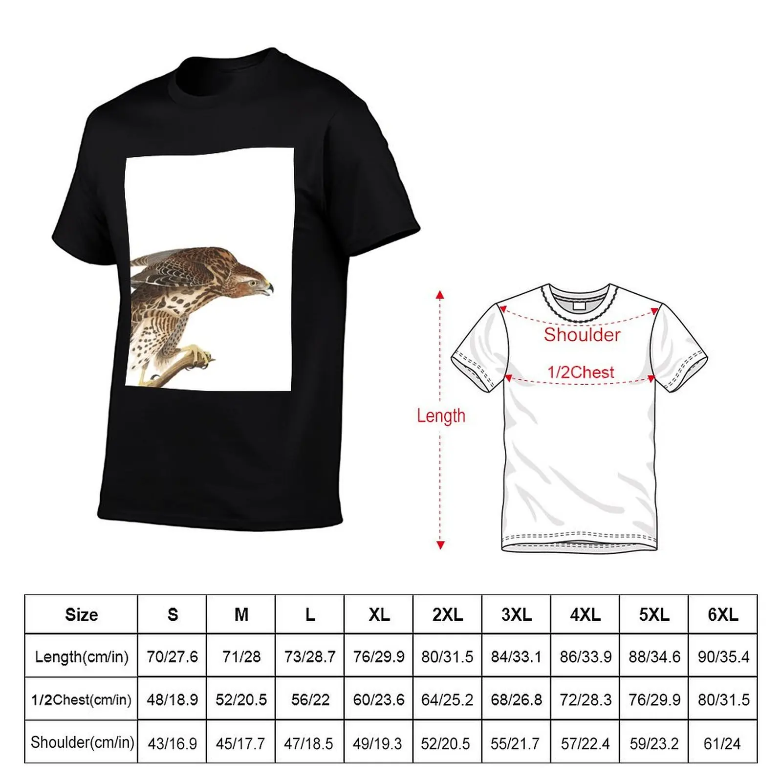 Northern Goshawk - John James Audubon T-Shirt anime tshirt tees mens plain t shirts