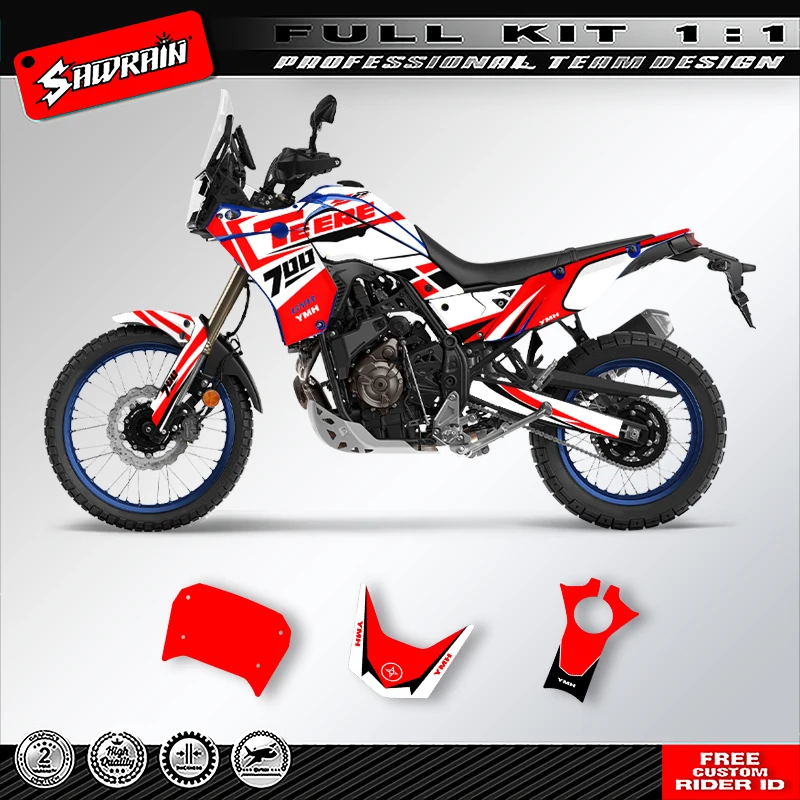 

Sawrain Custom Motorcycle Backgrounds Graphcis Decal Stickers Kits for YAMAHA TENERE T700 2018 2019 2020 2021 2022 2023 005