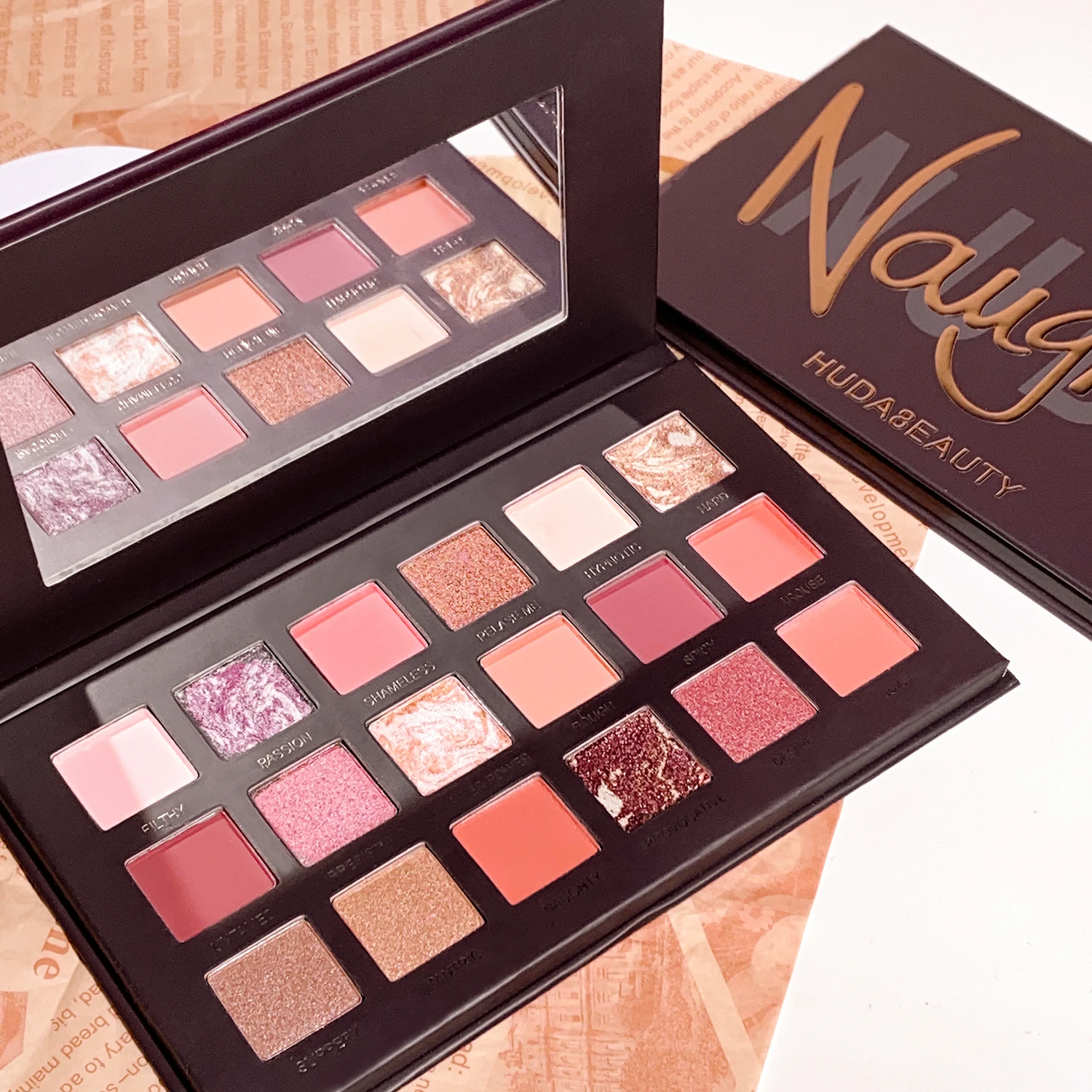 

18-цветная пластина для теней для век цвета земли, матовая жемчужная легкая осветляющая водостойкая прочная нелетающая пудра, многофункциональная пластина