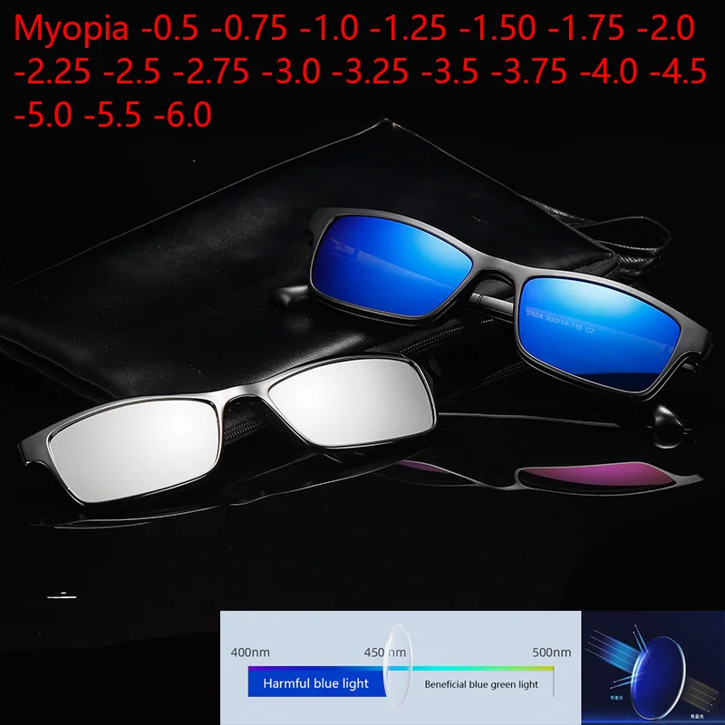 Myopia 2250A Dual-Purpose Magnet Square Frame Set Colorful Multi-Lens Sunglasses Mirror Customizable Magnetic Glasses