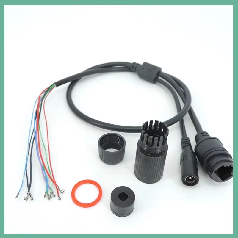 9 Core Dual Head 3-piece Set With 2/8 Ports And Waterproof Cover RJ45 Tail Cable POE Network Camera Connection Cable E3