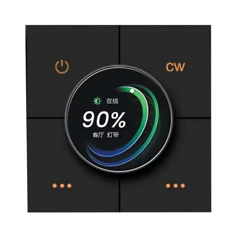 Voltvibe-Tuya Zigbee Knob Smart Dimming Switch Panel App Control Voice Control Linkage 4 Gang Relay Smart Home Light Switch