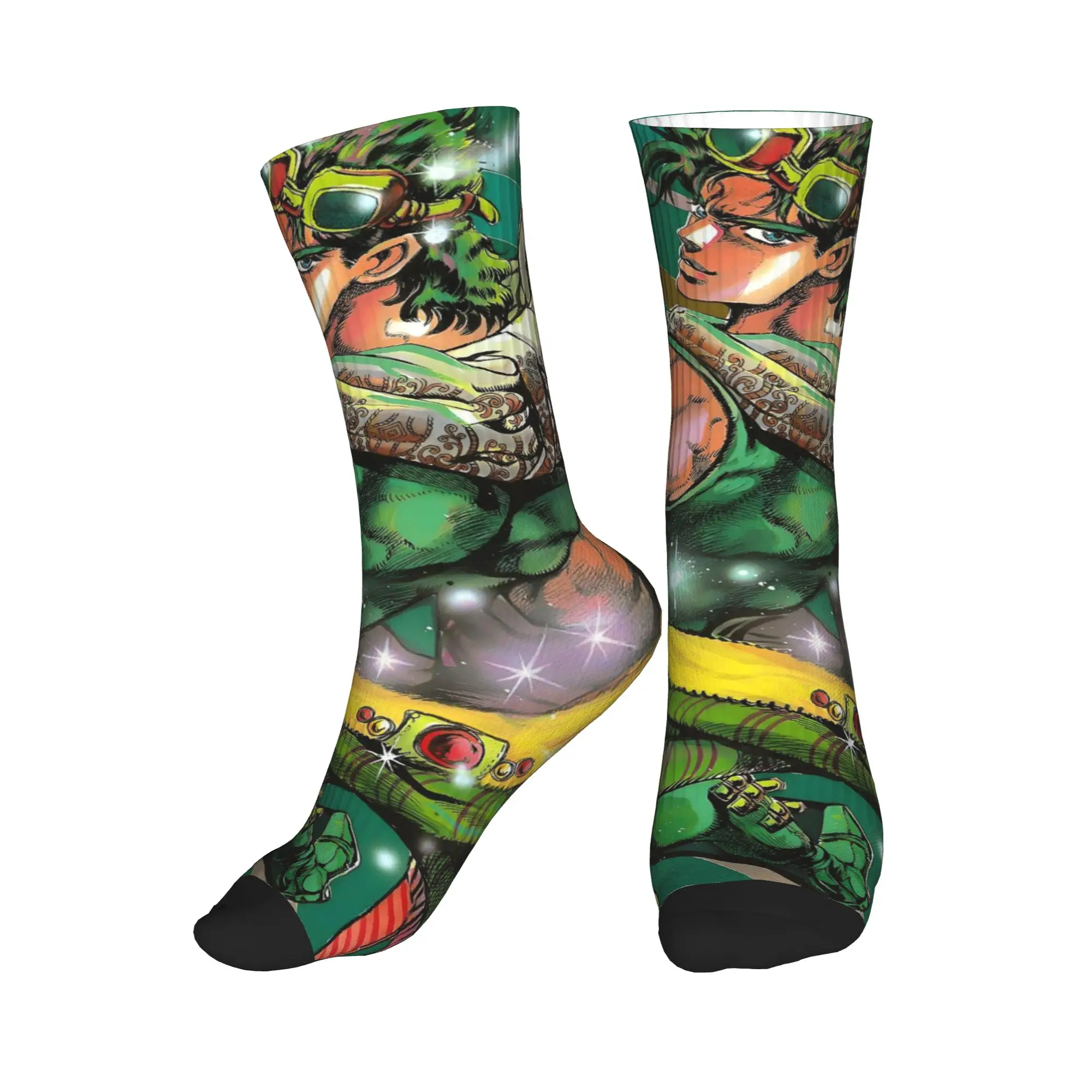 

Всесезонные носки средней длины с изображением Джозефа Джостара из аниме Jojo Bizarre Adventure, забавные носки для мужчин и женщин