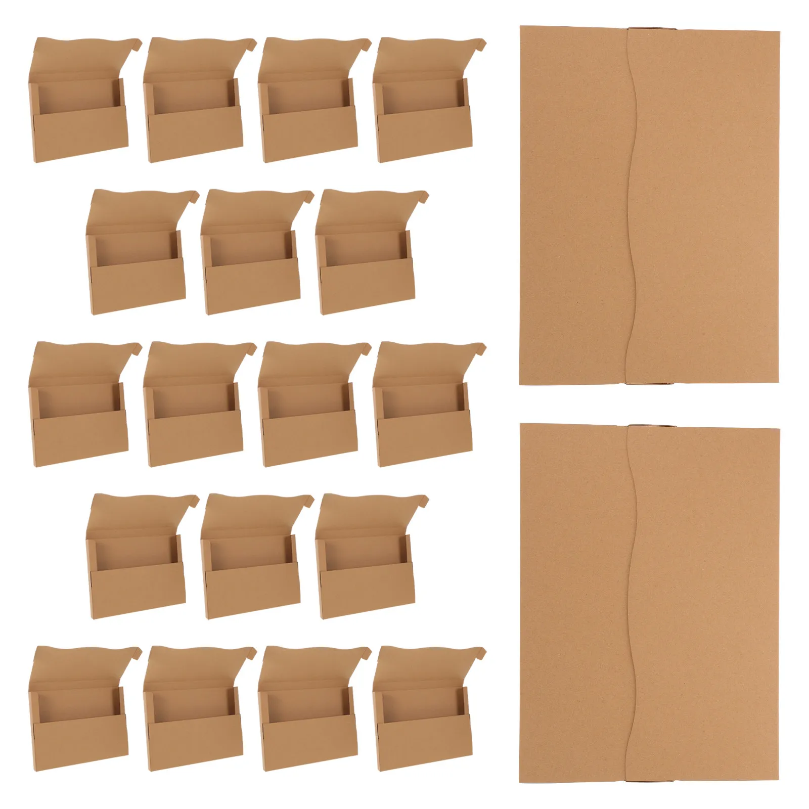 

20 шт. почтовых конвертов из крафт-бумаги, прочные коробки для отправки виниловых пластинок, книг, картонные упаковочные материалы для коллекционеров