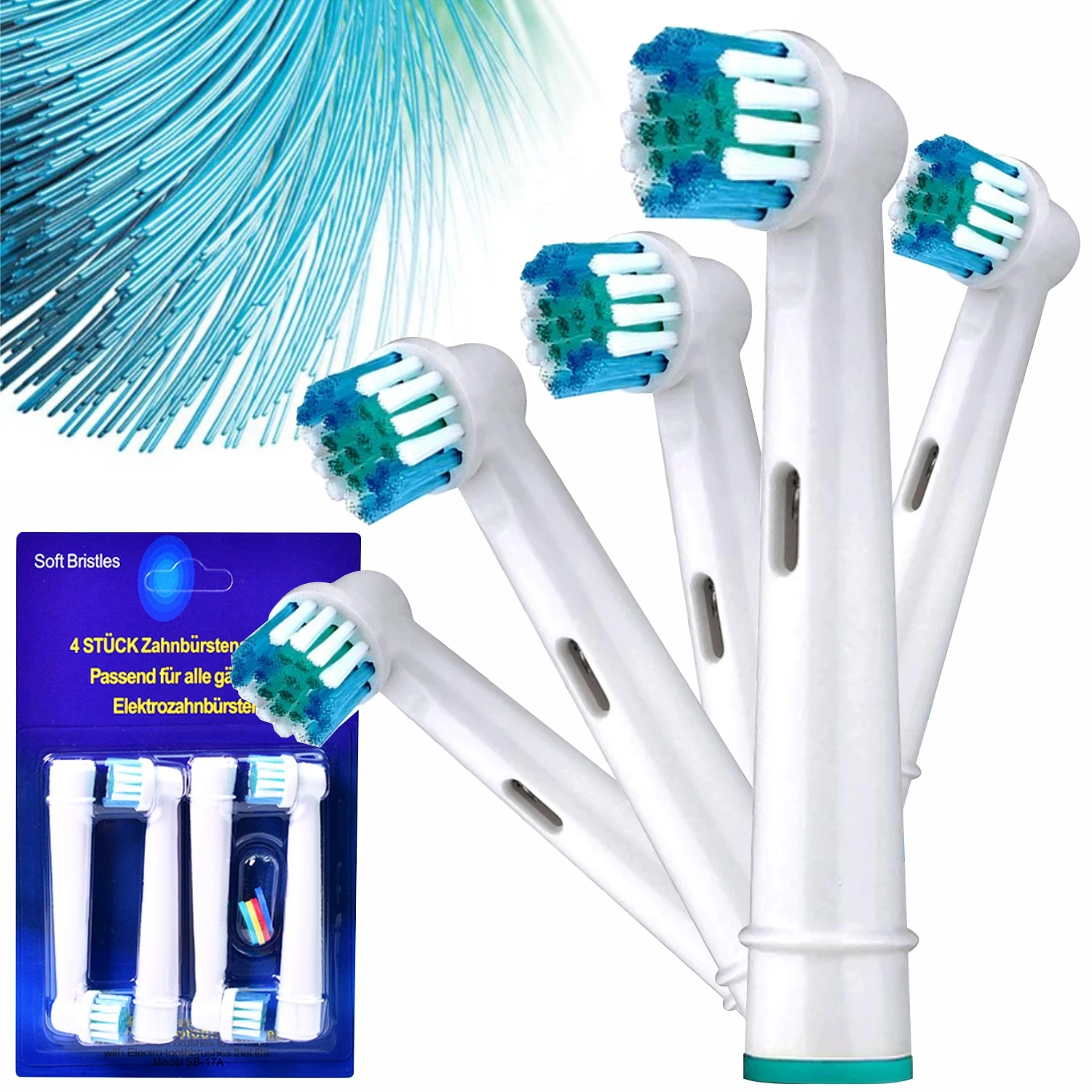 High-Quality Replacement Brush Heads for Oral B - 4/7 Pcs EB17 Brush Heads Compatible with Precision Deep Cleaning