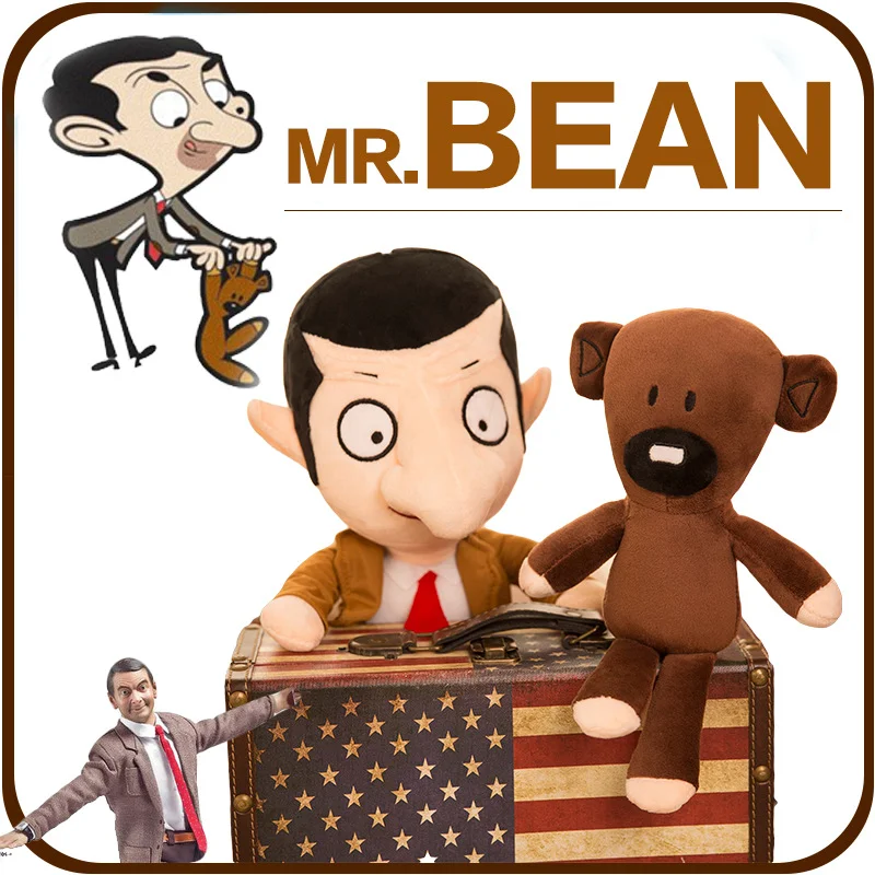 Funny Mr. Bean Teddy Bear Plush Toys Comedy Cartoon Movie Characters Cute Animals Baby Plush Dolls Mini Pillow Soft Kids Gifts