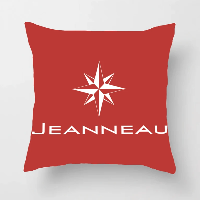 JEANNEAU LOGO Cushion Cover for Sofa Pillow Case Cover Seat Car Throw Pillowcase 45X45cm For Home Decorative 004
