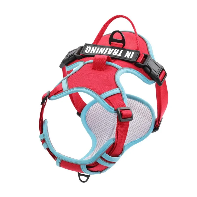Reflective Nylon Dog Harness Vest Breathable Adjustable Pet Vest_voghion.com