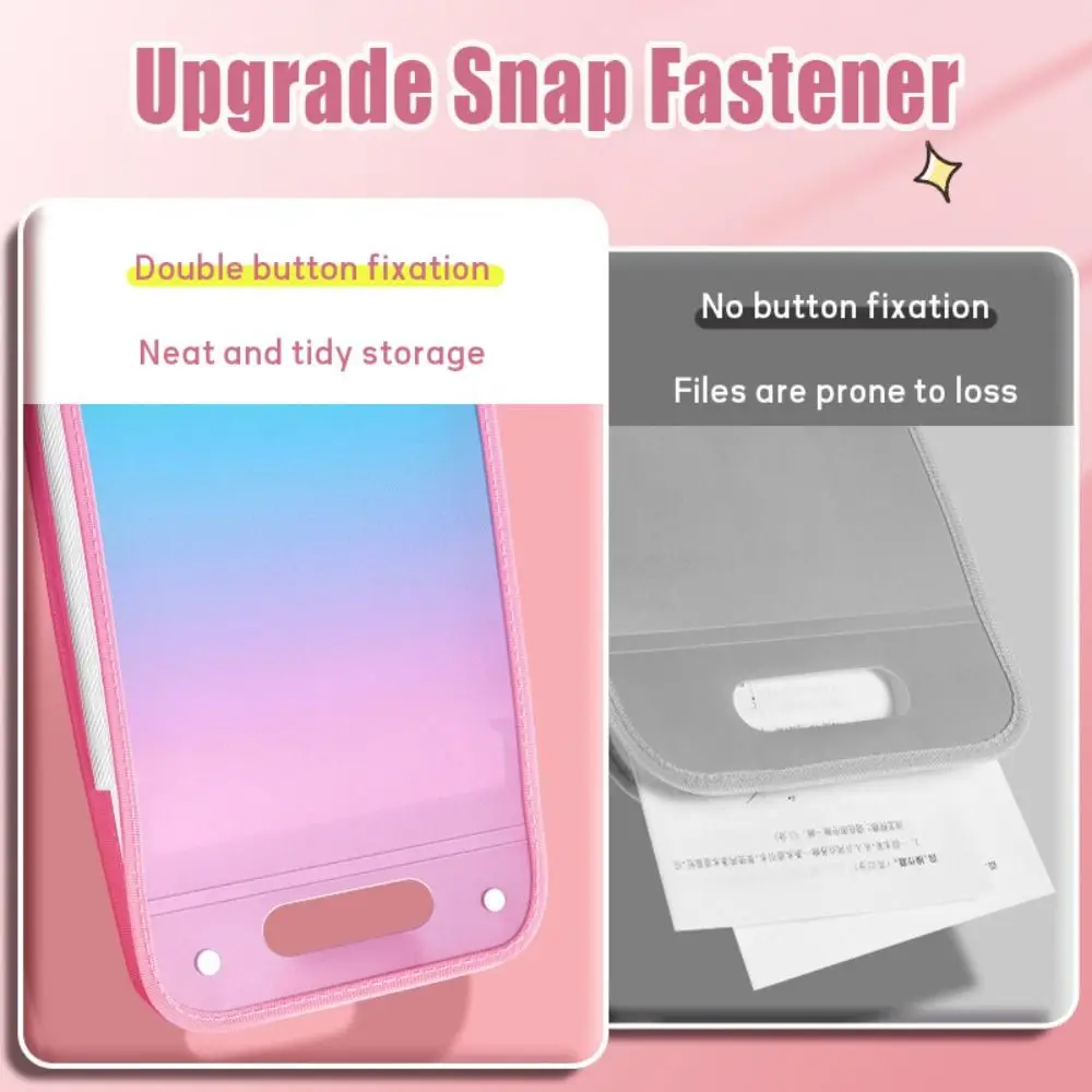 Portable PP A4 File Folder 13-Layer Waterproof File Bag Large Capacity Gradient Color Test Paper Storage Bag Students