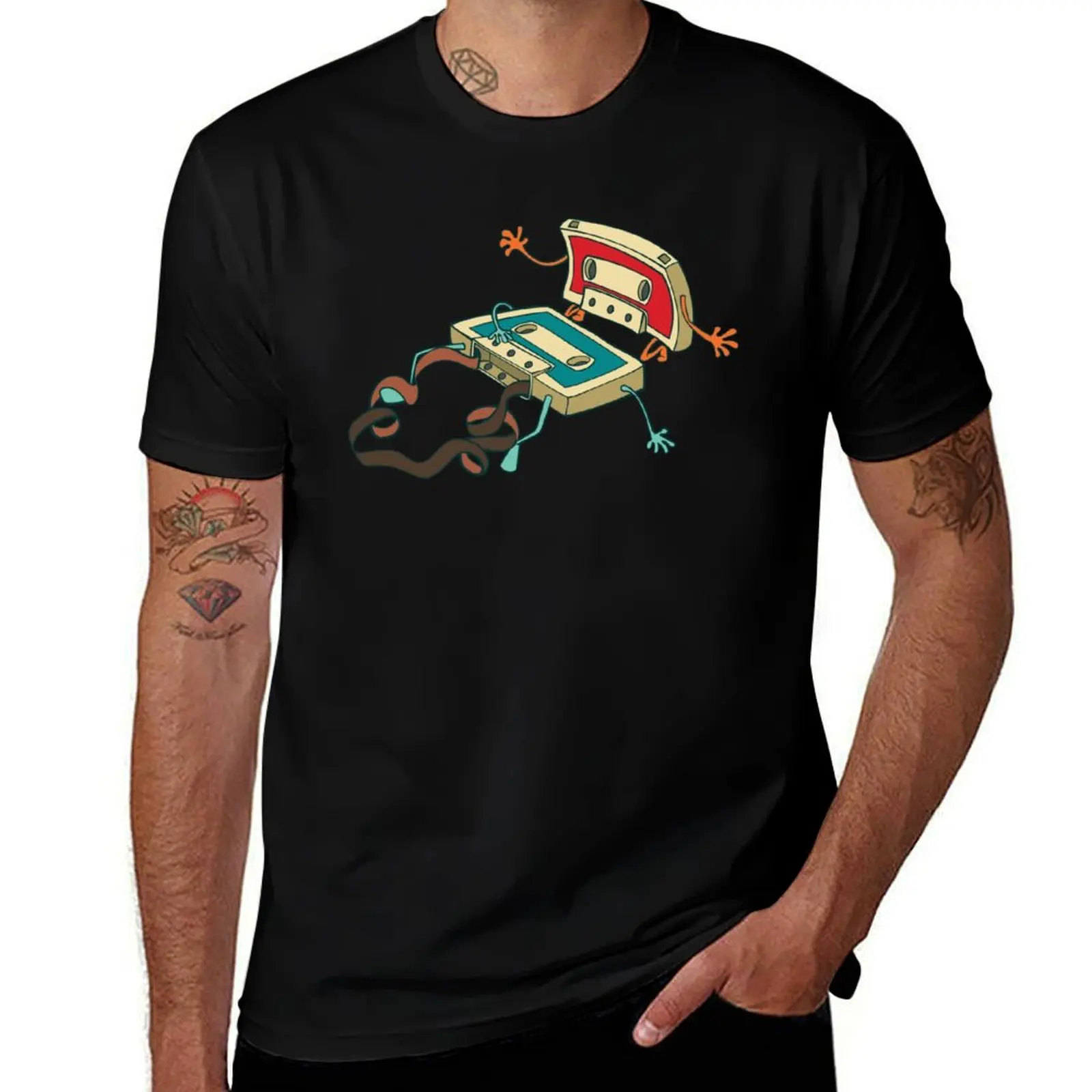 

Cassette Tape Funny Vintage Music T-Shirt Sun Protective Outdoor Tee Top