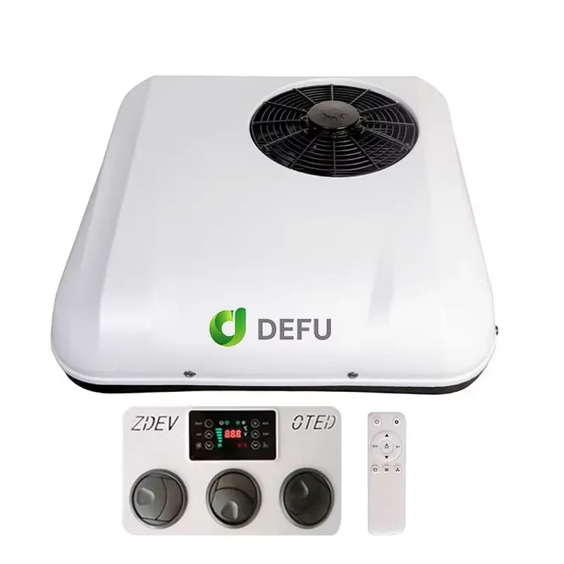【2026 Factory Direct】 12v 24v Rv 12 Volt Battery Power Cabin Truck Parking Cooler Electric Rooftop air Conditioner