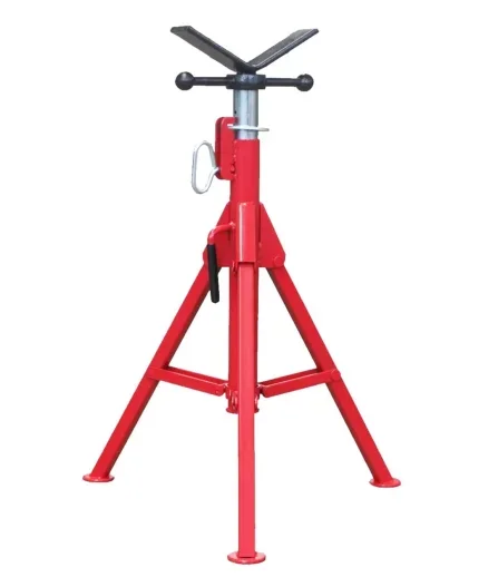 

Adjustable 1.5Ton Pipe Jack Stand Pipe Supporting Stand With Transfer V-Head And Folding Legs