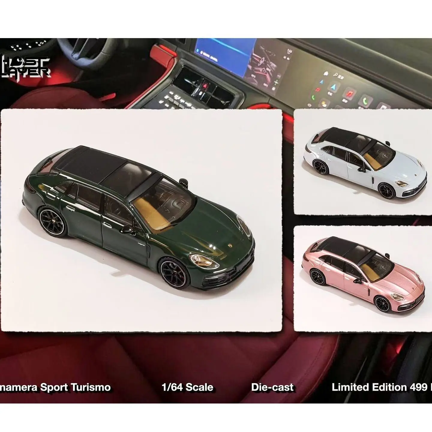 Diecast Ghost Player 1:64 Scale Porsche Pamela Touring Edition Alloy Car Model