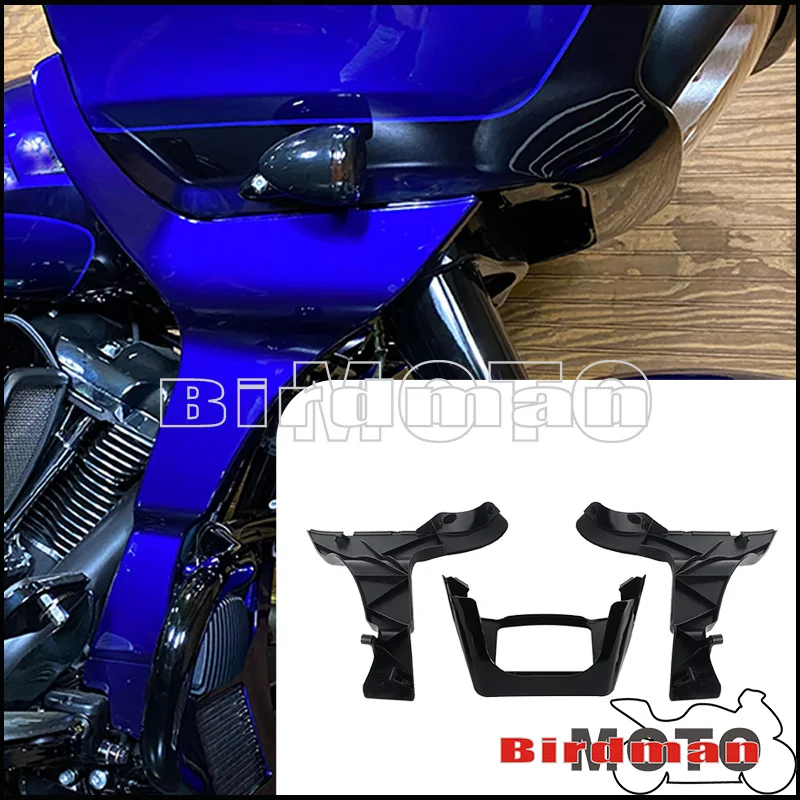 

Durable Accessories Left Right Side Fairing Spoiler With Extended Chin Spoile For Harley Touring Road Glide Special FLTRXS 17-22