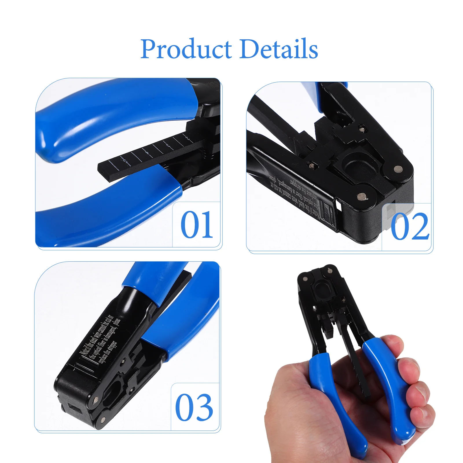 

Fiber Stripper Heavy Duty Optical Fiber Stripping Tool Cable Cutter Pliers Universal Network Installation Hand Tool