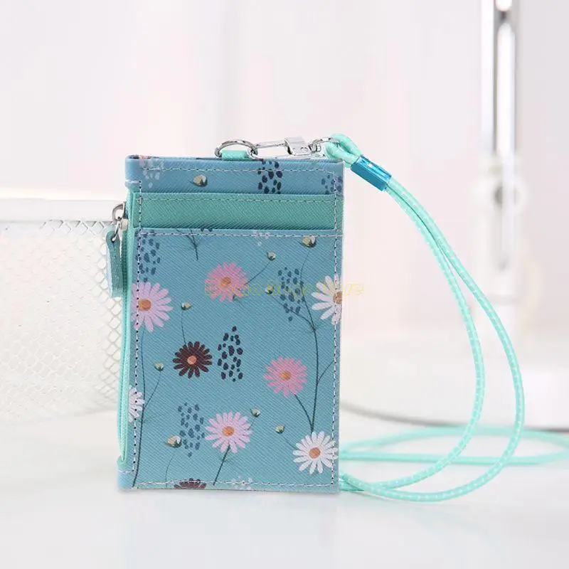 x90d 휴대용 가죽 카드 신용 지갑 배지 홀더 코인 포켓 지갑