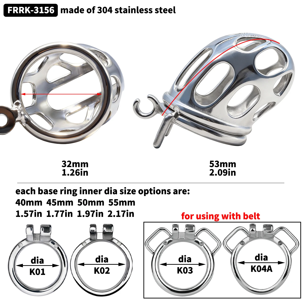 FRRK Steath Lock Steel Chastity Belt, Hex Screw Lock Cock Cage, Male SM Chastity Device Bound To Prevent Cheating Adult Men Gay