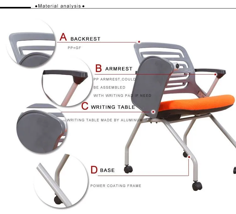 

School Study Training Center Chair Ergonomic Mobile Mesh Ergonomic Desk Chair