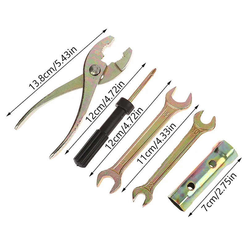 1 مجموعة العالمي للدراجات النارية أداة إصلاح دراجة نارية وجع أدوات التوصيل مفك كم كماشة الشدات عدة الملحقات #6