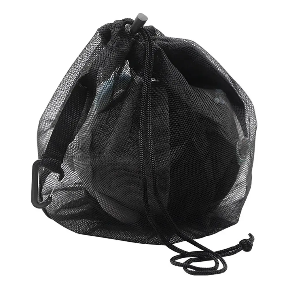 Adjustable Basketball Single Bag Multifunctional Portable Mesh Shoulder Bag Large Capacity Drawstring Travel Storage Bag