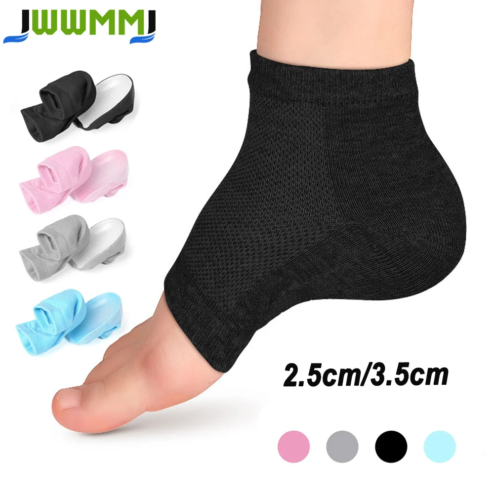 1 Paar Höhenverstellbare Socken-Einlagen für Damen und Herren, Unsichtbare Erhöhungspolster, Unsichtbare Gel-Einlegesohle und Fersenschutz
