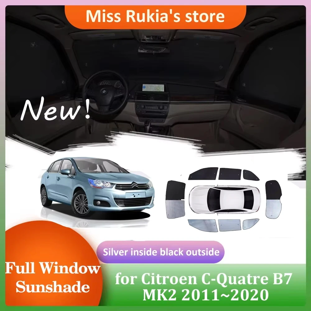 

Солнцезащитные козырьки для Citroen C-Quatre C4 B7 MK2 Hatchback 2011 ~ 2020, козырек на крыше, козырек на лобовое стекло, занавеска на крыше, аксессуары