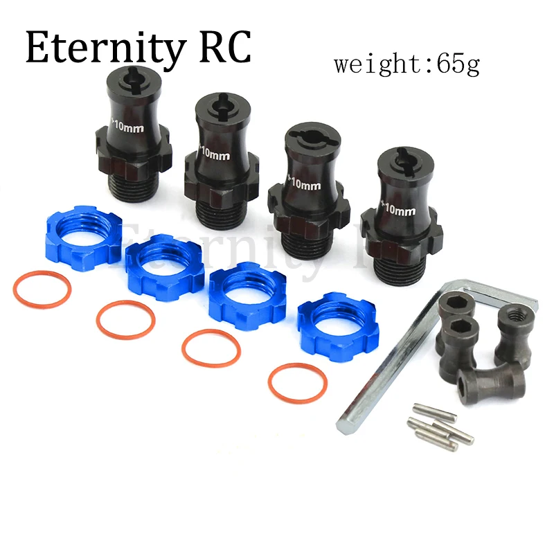 1/10 스케일 RC 자동차용 17mm 스플라인 휠 육각 허브 어댑터 - 슬래시 2WD 4X4 Rustler Stampede 2WD 4X4용 업그레이드 부품