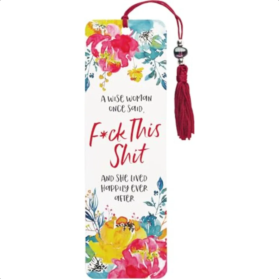 Закладка-картон с бисером A Wise Woman Once Said