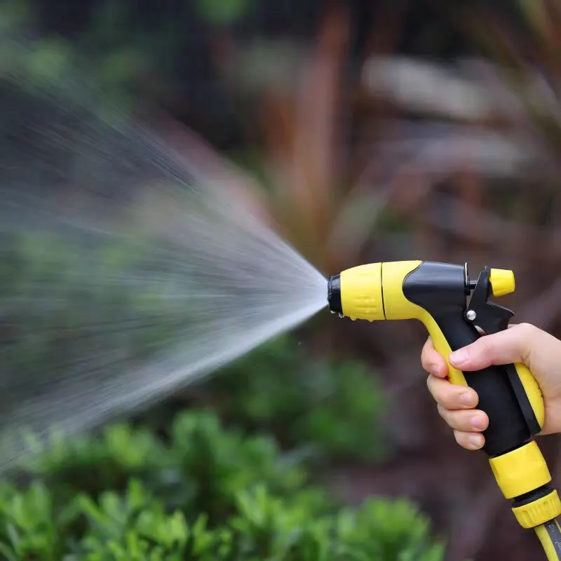 Water Gun Heavy Duty Garden Hose Sprayer Nozzle High Pressure Hand Sprayer with Flow Control for Plants Lawns Washing Cars Pets