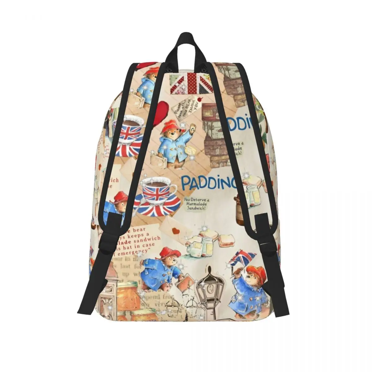 Britain Paddington Bruine Beer Rugzak Voor Mannen Vrouwen Student Wandelen Reizen Dagrugzak Schattige Film Cartoon College Schoudertas Cadeau