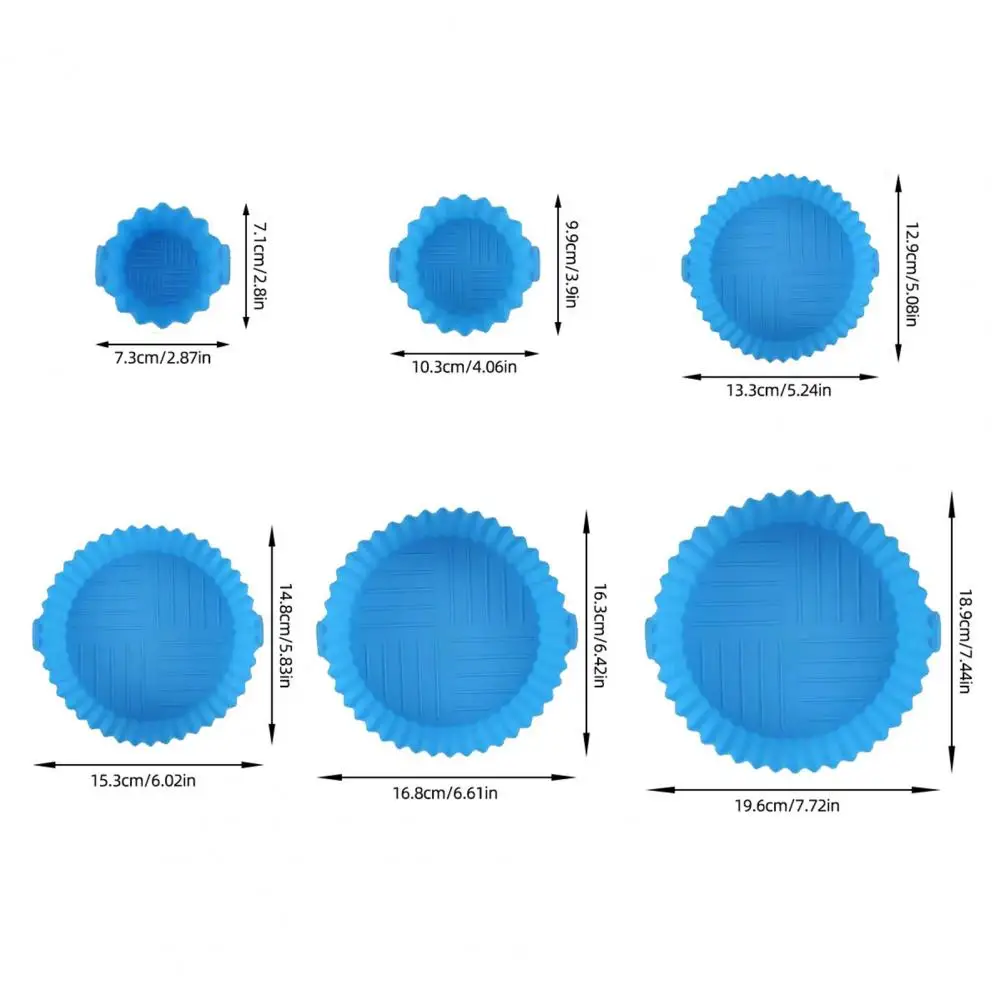 Air Fryer Silikon Topf Air Fryer Tablett Liner Lebensmittelqualität Silikon Air Fryer Liner Set für verschiedene Qt Fritteusen für Pergament