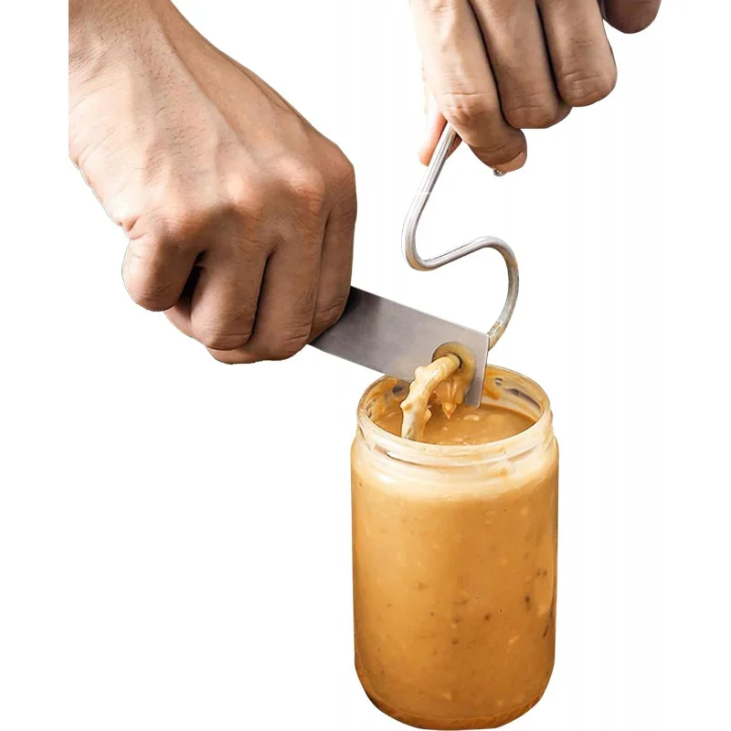 Universal Size Multifunctional Mixing Stick 12-30oz Food Grade Stainless Steel Kitchenets for Peanut Butter Almond Butter Mixing