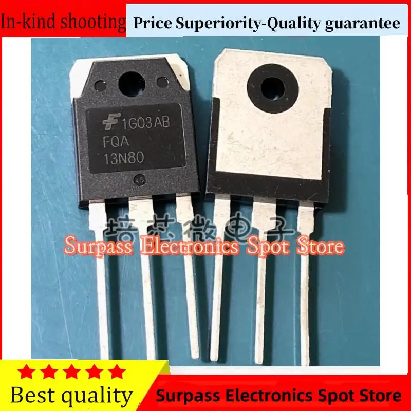 10PCS-100PCS  FQA13N80  N MOS TO-3P 11A/800V  Price Superiority-Quality guarantee