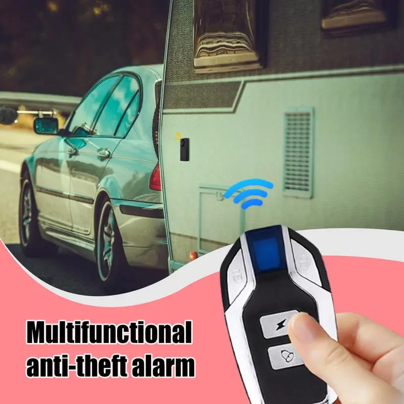 Alarme de carro 110db, segurança alta com controle remoto sem fio, à prova d'água, buzina de ar, produtos antifurto, bateria de longa duração para
