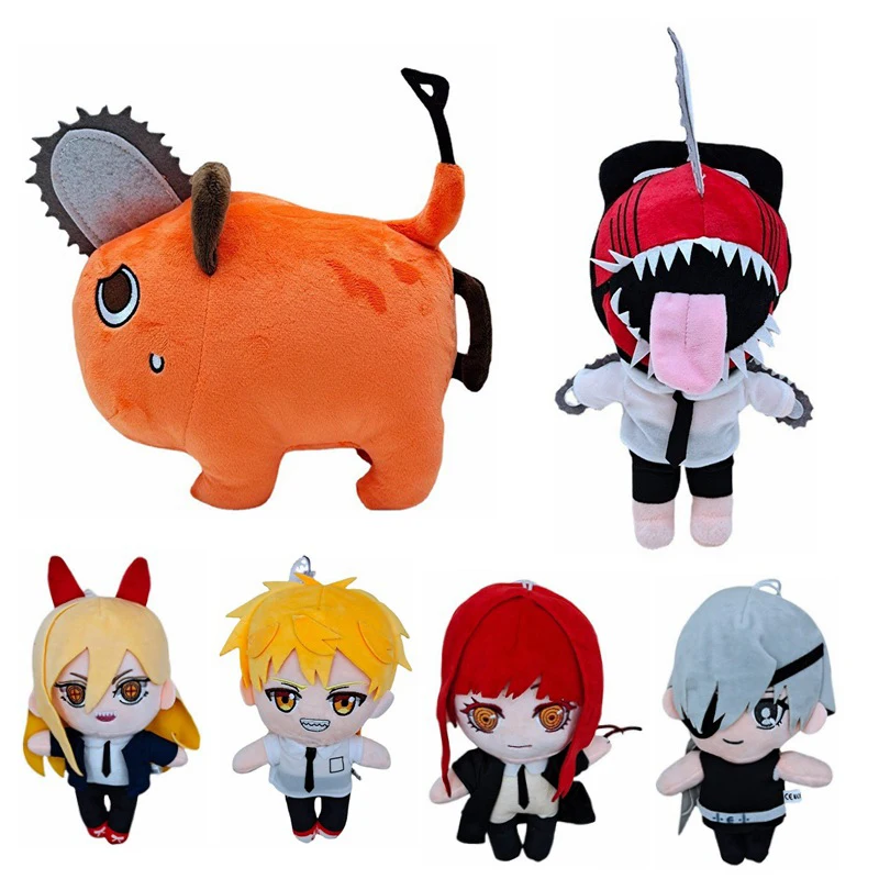 2024 Chainsaw Man Plush Power Denji Pochita Plush Makima Quanxi Dolls Cosplay Anime Cartoon Soft Toys Birthday Gifts