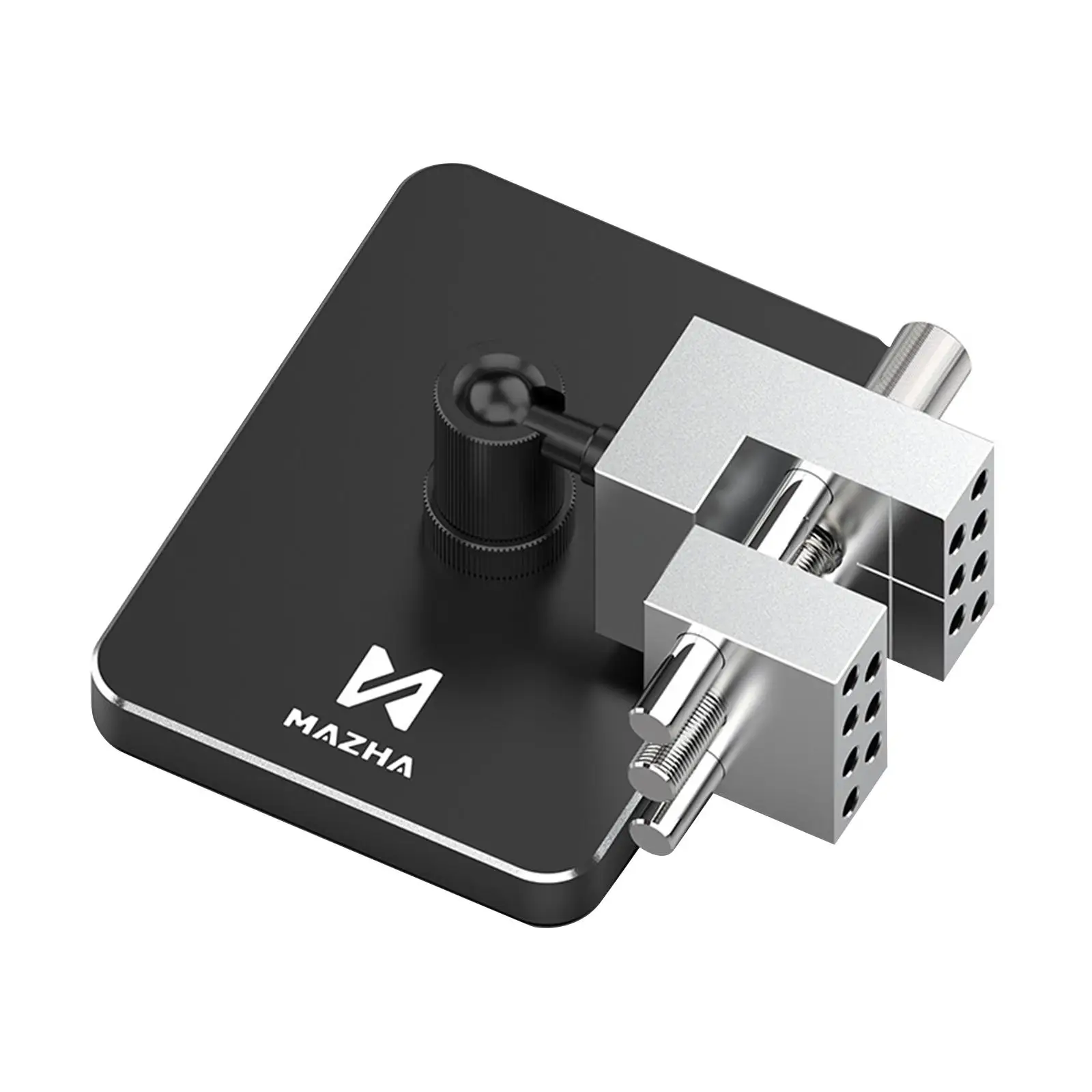 Silver Black Mini Vise for Electric Drill Accessories with 360 Degree Swivel for Creative Model Tasks